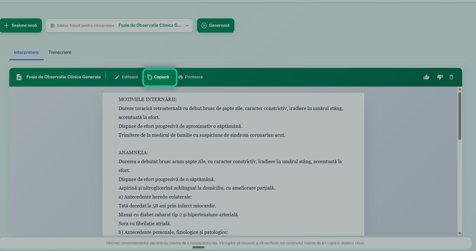Copiere în portal
